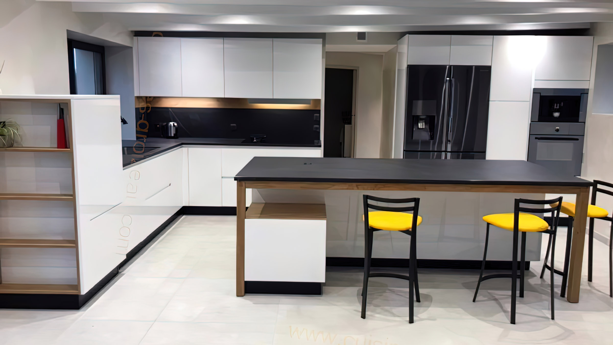 Cuisine blanche avec ilot central Carquefou, St mars du desert.